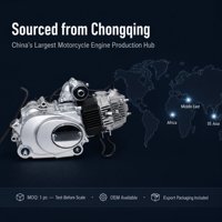 Ensemble Moteur Moto/Quad Lifan 110cc à Démarrage Électrique, Embrayage Automatique, 3 Vitesses Avant, 1 Marche Arrière pour Véhicules Tout-Terrain et Karts