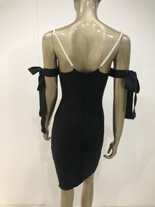 Vestido Vintage Black Crystal Parels Party Gown Bodycon Bruiloft Avondjurk Plus Size Vrouwen Formele Verjaardag <span class=keywords><strong>Prom</strong></span> Jurk - Product Image 6