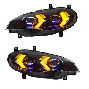Ensemble de phares LED style flèche BMW X6 E71, double couleur DRL, 2008-2014 - Product Image 2