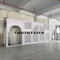 Support de toile de fond moderne en PVC pour événements de mariage, avec éclairage LED pour grands panneaux de toile de fond de mariage