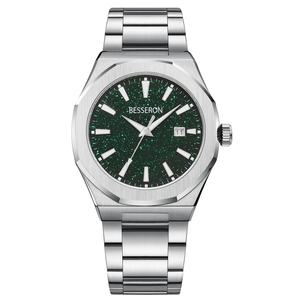 Reloj Analógico de Negocios de Acero Inoxidable Sólido, Personalizable, con Movimiento de Cuarzo Miyota, Resistente al Agua 5BAR, Correa de Cuero, 41MM - Product Image 4