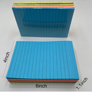 4*6 inch huỳnh quang dính <span class=keywords><strong>notepad</strong></span> sọc ngang dòng dính Lưu ý 40 tờ - Product Image 6