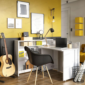 Ausziehbarer Esstisch aus Massivholz in modernem Design von 2023 mit Stauraum, rechteckiger Haushalts-Seitenschrank, klappbarer Büroschreibtisch - Product Image 6