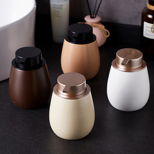 <span class=keywords><strong>Dispensador</strong></span> <span class=keywords><strong>de</strong></span> Jabón <span class=keywords><strong>de</strong></span> Cerámica Mate Espumoso, 4 Colores, Estilo Nórdico Minimalista Cálido, Botella Ovalada para Jabón <span class=keywords><strong>de</strong></span> Manos y Loción, Estilo Europeo para Baño - Product Image 3