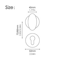 BR7-2306 Serrure invisible moderne en laiton pour porte, installation dissimulée, poignée de porte cachée pour mur de fond, intérieur de bureau
