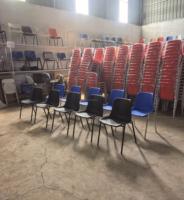 Chaise de conférence noire OK505, chaise d'étudiant durable pour réunions et salles de classe