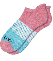 Chaussettes de sport tricotées pour jeunes, en polyester, antidérapantes, avec semelle en tissu éponge standard, respirantes, logo personnalisé, chaussettes de course à pied courtes