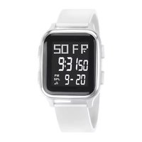 NYY Herren Digital-Sportuhr mit Weichem Silikonarmband Wasserdicht Wecker Modischer Trend Verstellbares Band