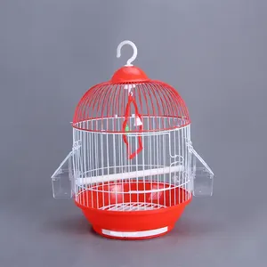 Jaula Redonda para Pájaros con Comedero, Decorativa, Colorida, Colgante, de <span class=keywords><strong>Metal</strong></span>, Casa para Pájaros, Jaula para Loros, Transportín para Pájaros - Product Image 3