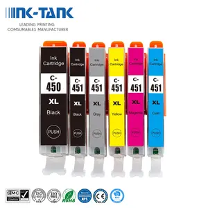 INK-TANK PGI-450 CLI-451 450 451 XL Premium Color Compatible Ink Cartridge for Canon PIXMA IP8740 MG5640 IP7250 Printer