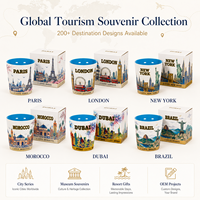 Souvenir touristique de Dubaï, tasses en céramique de luxe, petites tasses à vin en porcelaine isolées sans poignée, personnalisées, sur mesure, ODM, vente en gros