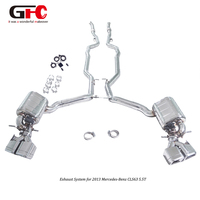 Système d'échappement GFC pour Benz CLS63 5.5T 2013 en acier inoxydable, double silencieux, double valve électronique, embouts quadruples AMG, tuyau d'échappement Catback