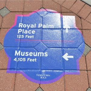 Empreinte de sol extérieur personnalisé en forme de <span class=keywords><strong>pied</strong></span> flèche autocollants signalisation de signalisation de la chaussée pour la publicité - Product Image 2