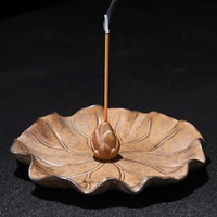 Porte-encens en céramique écologique, porte-encens en porcelaine bleu clair, lotus, pour la purification de l'air, décoration d'intérieur, cadeau