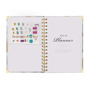 2024 Book Printing binding custom Planner agenda diary organizer journal Notebook With metal corner protection