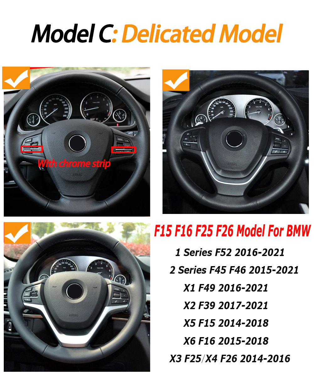 Bouton De Volant Multifonction Gauche Pour BMW X5 F15 (2014-2018) Et X6 F16 (2015-2018) - Compatible Série 1, X1, X2, X3, X4 - Référence 61319273656-Q1 - 8
