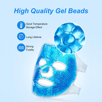 Masque facial réutilisable en gel de perles de glace, compresse chaude et froide pour le soin de la peau, spa, beauté, soin des femmes, masque rafraîchissant réutilisable