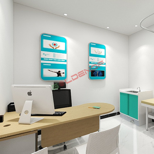 Moderne Medische Meubels Ziekenhuis President L-Vorm Kantoor Desk Kliniek Behandelkamer Tafel Metalen Materiaal - Product Image 6