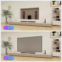 Écran de projection SHENGMU HK-01 acoustiquement transparent 16:9 en tissu tissé à cadre fixe pour cinéma maison