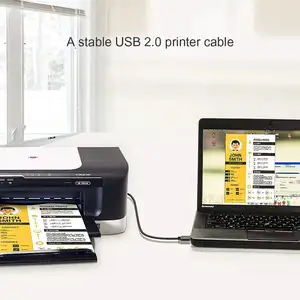 CableCreation Kabel Printer 480 Mbps USB 2.0, Kabel Printer Tipe A Ke Kabel Printer Tipe B