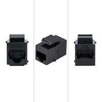 Conector Keystone Cat6 RJ45 UTP de 90 Grados, Negro, Sin Herramientas, Fácil de Instalar, Módulo Ethernet para PC, Hogar, Oficina, Centro de Datos