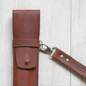 Estuche Clásico para Baquetas de Cuero PU, Portátil, con Asa, Accesorio para Instrumentos de Percusión - Product Image 3