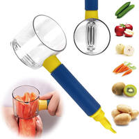 Éplucheur de légumes multifonctionnel avec lames en acier inoxydable, récipient, râpe à carottes, concombres, pommes de terre, hachoir et trancheuse à légumes