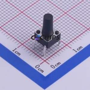 TS-1002-10526 Tactile Switch Through hole Component (THT)-4P,6x6mm Switch Single Pole Single Throw Round Button Through Hole 6mm - Product Image 1