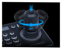 Controlador de Cámara PTZ FEELWORLD KBC20 / KBC20N, Joystick, Teclado, Control de Múltiples Protocolos, Compatible con PoE