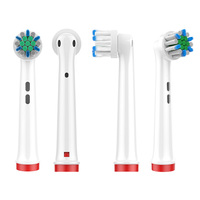 Têtes de brosse à dents électriques EB62-X Patent Care Pro avec poils moyens, qualité haut de gamme, lot de 4 pièces de rechange