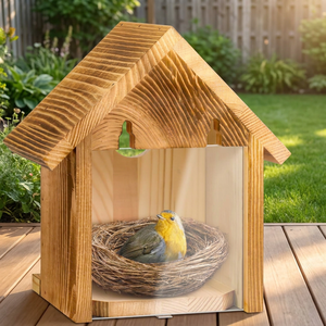 Casa para Pájaros Resistente a la Intemperie, Caja de Nido Colgante para Jardín, Regalo para Observación de Aves, Casas para Pájaros para Exteriores - Product Image 1