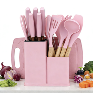 Juego de 19 Cuchillos de Cocina de Silicona de Grado Alimenticio, Resistentes al Calor, Aptos para Sartenes, para Cocinar y Hornear - Product Image 1