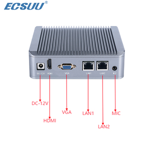 PC Industrial Sem Ventoinha N2840 USB6 Dual LAN HDMI+VGA mSATA SSD Metal 12V Para Terminal de Quiosque Sistema POS Controlador IoT - Product Image 1