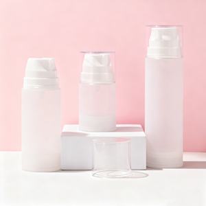 明るい白の保存容器 15ml/30ml/50ml/80ml/100ml/150ml PP製 フェイシャルケア用 空の真空ボトル エアレスポンプ スクリーン印刷済み - Product Image 3