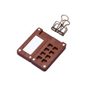 ชุดจานสีสำหรับสมุดสเก็ตช์แบบ DIY ขนาดพกพาขนาดเล็กกล่องแม่เหล็กไม้ - Product Image 1