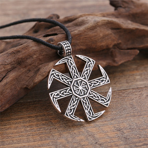 Bijoux Viking européens et américains, collier en alliage avec pendentif slavique pour hommes, style nordique - Product Image 2