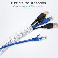Gaine de protection pour câbles de 1/2 pouce, tube de protection pour câbles USB, cordon d'alimentation, câble audio-vidéo, protège les chats contre la déchiqueture des cordons