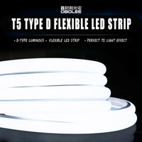 Tira de LED de Neón Flexible en Forma de D, T5, Haz de Luz Amplio de 270/360 Grados, para Iluminación de Letras de Canal, Directo de Fábrica