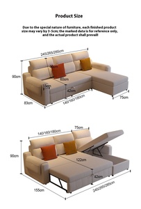 Nuovo Divano <span class=keywords><strong>Letto</strong></span> Pieghevole a Doppio Uso 2025 Moderno con Contenitore Multifunzione <span class=keywords><strong>per</strong></span> Soggiorno di Piccoli Appartamenti <span class=keywords><strong>Letto</strong></span> <span class=keywords><strong>Singolo</strong></span> Retrattile in Tessuto - Product Image 6