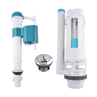 Accesorios de Cisterna de Inodoro de Plástico ABS, Ecológicos, con Doble Descarga, Válvula de Descarga de Alta Presión, Estilo Moderno, Ahorro de Agua, Montaje en el Suelo