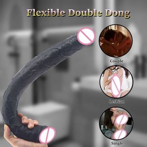 Dildo Doble de PVC Flexible para Mujeres, Tamaño Grande, 100% Impermeable, 285g, para Uso Lésbico, Marca Xln Factory Skin - Product Image 6