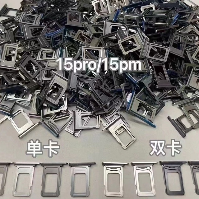 Phone Accessories Dual Single Sim Tray Card Holder SIM Card Holder Slot Adapter Drawer for Apple iPhone 15 Plus Pro Max