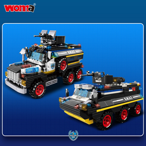 WOMA TOY C0592 32 en 1 SWAT Police Voiture blindée de combat Bateau de <span class=keywords><strong>patrouille</strong></span> Blocs de construction Briques <span class=keywords><strong>Jouet</strong></span> Juguetes Set - Product Image 5