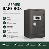 Coffre-fort électronique intelligent ignifuge avec sécurité par empreinte digitale et mot de passe, et intérieur de luxe pour la maison et le bureau