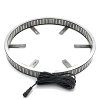 Lumina mise à niveau 4 pièces RGBW feux de jante de roue 8 rangées Quad LED feux d'angle de voiture télécommandés 12V IP67 étanche
