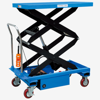 Plataforma Elevadora de Tijera Eléctrica JIALITE 500KG, Carro Elevador Hidráulico Móvil de Acero al Carbono 1200x600mm, Nueva para Taller