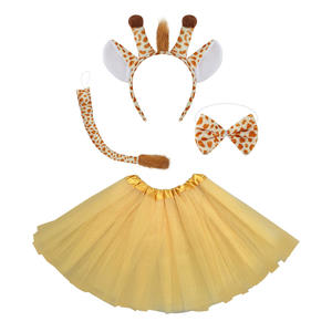 Costumes d'<span class=keywords><strong>animaux</strong></span> <span class=keywords><strong>de</strong></span> cosplay pour femmes et enfants, zèbres, lions, éléphants, girafes, vaches avec bandeau, queue, jupe tutu, Mardi Gras - Product Image 4