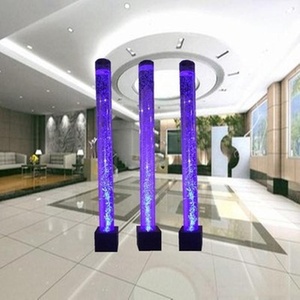 Lampes modernes de <span class=keywords><strong>colonne</strong></span> à bulles d'eau en acrylique à couleur changeante à LED Design imprimé Séparateurs suspendus pour salle à manger Vente directe en usine - Product Image 3