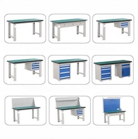 Banc de travail professionnel robuste antistatique avec tiroirs, finition peinture poudre, armoire de rangement pour garage, outils, usage de bureau, OEM
