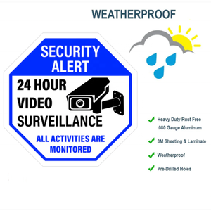 SECURUN allarme di sicurezza personalizzato, videosorveglianza 24 ore su 24, tutte le attività monitorate segnaletica riflettente in alluminio - Product Image 5